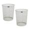 Mind Reader 2 Piece Garbage Round Metal Mesh Waste Basket Recycling Bin